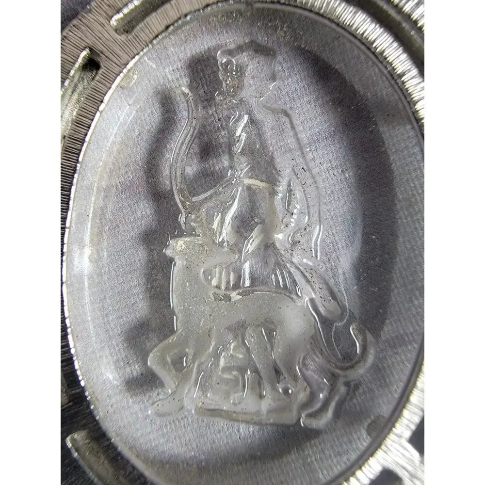 Vintage 1973 Avon Diana the Huntress Reverse Carved Goddess Cameo Pendant